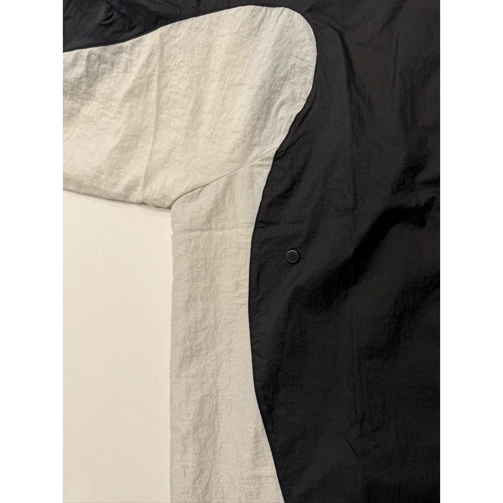 Nike Tech Oversized Woven Shirt IF8328-010 Mens Large Black White Jacket NWT